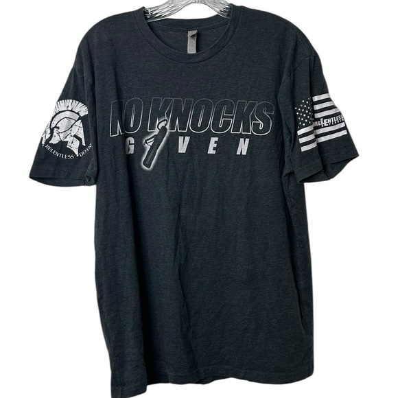 Relentless Defender Police Swat Double‎ Sided T Shirt Size Large - Picture 1 of 5